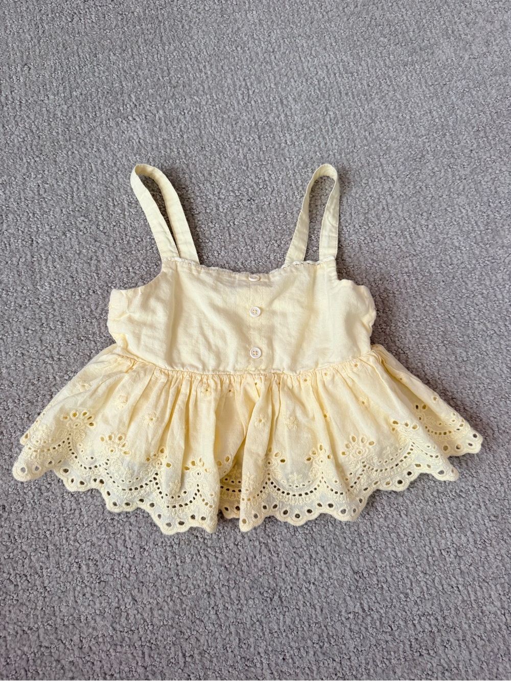 Cotton On Yellow Eyelet Ruffle Tank Top